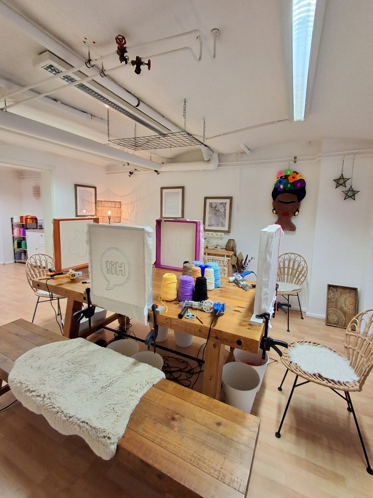 Workshop-Atmosphäre im Atelier